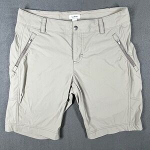 L.L.Bean Comfort Trail Shorts W6 Techcore Hiking‎ Outdoor Utility Stretch Beige